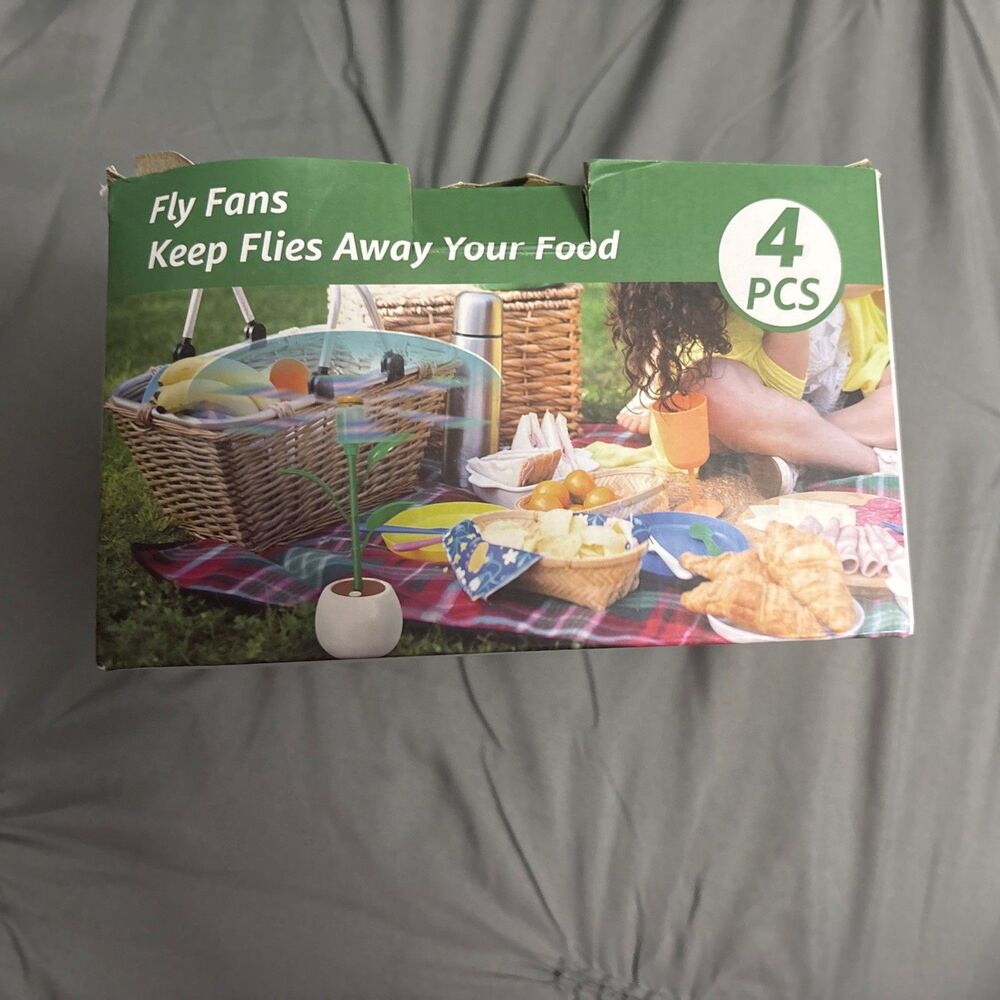 Fly Away - Outdoor Fly Repellent Fan, Outside or Inside Table use, NEW-open box